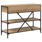 vidaXL Table console avec tiroir chêne artisanal Bois d'ingénierie