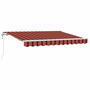 vidaXL Auvent Rétractable Orange 300 x 200 cm tissu