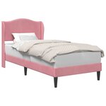 vidaXL Cadre de lit avec tête de lit Rose 80 x 200 cm Velours