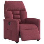 vidaXL Fauteuil inclinable électrique Rouge bordeaux Tissu
