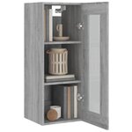 vidaXL Armoire murale suspendue Sonoma gris 34 5x34x90 cm