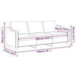 vidaXL Canapé à 3 places Taupe 180 cm Tissu