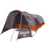 vidaXL Tente familiale tunnel 8 personnes gris imperméable
