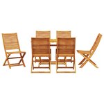 vidaXL Ensemble de salle à manger de jardin 7 pièces en bois massif d'acacia