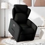 vidaXL Fauteuil inclinable électrique noir tissu