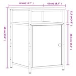 vidaXL Tables de chevet 2 Pièces noir 40x42x60 cm bois d'ingénierie