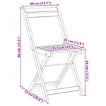 vidaXL Chaises de jardin pliantes 6 Pièces Naturel 40 x 53 x 80 cm