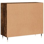 vidaXL Buffet chêne fumé 90x34x80 cm bois d'ingénierie