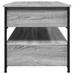 vidaXL Table basse sonoma gris 85x50x50 cm bois d'ingénierie et métal