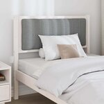 vidaXL Tête de lit capitonnée avec tête de lit Blanc 90 cm Pin massif