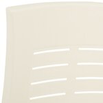 vidaXL Chaises inclinables de jardin lot de 2 Plastique Blanc