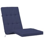 vidaXL Coussin d'extérieur 2 Pièces Bleu marine 180 x 55 x 7 cm Tissu