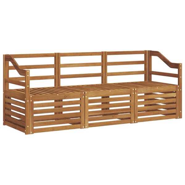 vidaXL Ensembles de canapés 3 pc Naturel Bois d'Acacia Massif