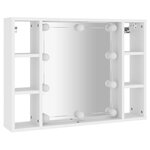 vidaXL Armoire à miroir avec LED Blanc 76x15x55 cm