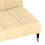 vidaXL Canapé-lit à 2 places crème velours