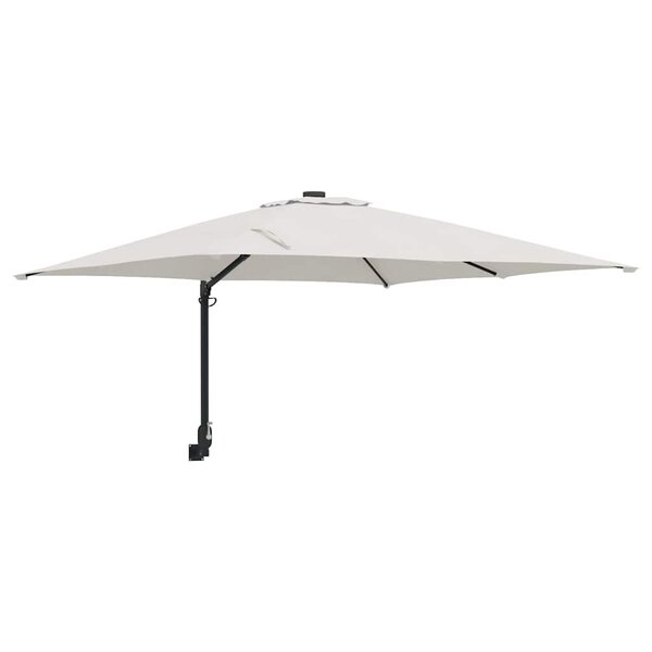 vidaXL Parasol de jardin Beige  Noir 248.5 x 247.5 x 160 cm