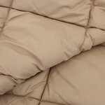 vidaXL Duvet complet toute l'année Taupe 220 x 200 cm Microfibre