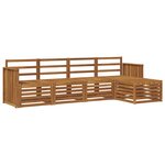 vidaXL Ensemble de canapés d'extérieur 5 Pièces Naturel
