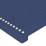 vidaXL Tête de lit à LED Bleu 203x16x118/128 cm Tissu