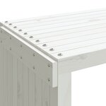 vidaXL Banc de jardin extensible blanc 212 5x40 5x45cm bois massif pin
