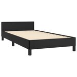 vidaXL Cadre de lit sans matelas noir 90x200 cm similicuir