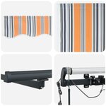 vidaXL Auvent rétractable automatique avec bande LED multicolore 400x300 cm