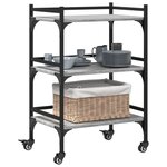 vidaXL Chariot de cuisine sonoma gris 50x35x75 5 cm bois d'ingénierie