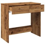 vidaXL Bureau style vieux bois 80x40x75 cm bois d'ingénierie