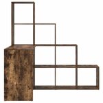 vidaXL Bureau d'angle avec étagère Chêne fumé 101.5 x 149.5 x 149.5 cm
