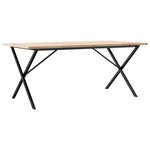 vidaXL Table à manger cadre en X 180x90x75 5 cm bois pin massif fonte
