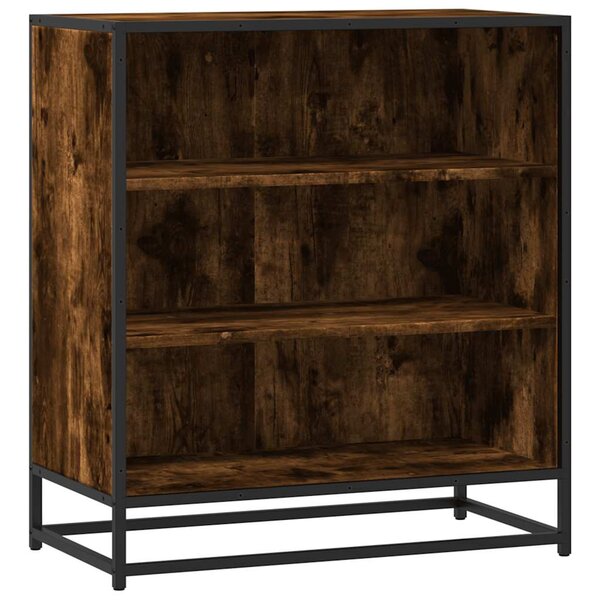 vidaXL Buffet chêne fumé 68x35x76 cm bois d'ingénierie et métal