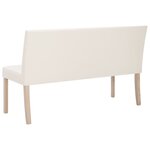 vidaXL Banc 139 5 cm Crème Similicuir