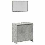 vidaXL Ensemble de meubles de salle de bain 4 Pièces gris béton