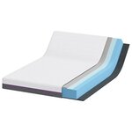 vidaXL Matelas Blanc  Gris 160 x 200 cm Mousse