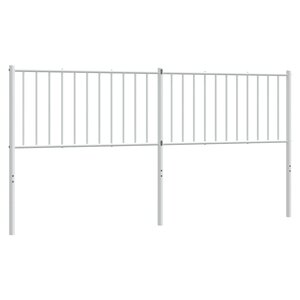 vidaXL Tête de lit de remplacement métal blanc 180 cm