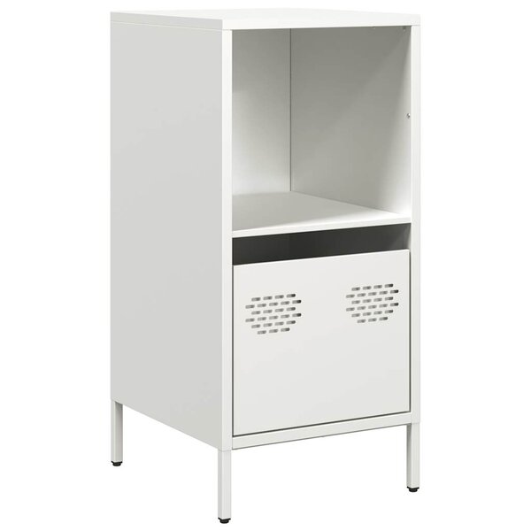 vidaXL Buffet blanc 35x39x73 5 cm acier laminé à froid