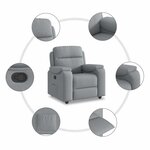 vidaXL Fauteuil inclinable Gris clair Tissu