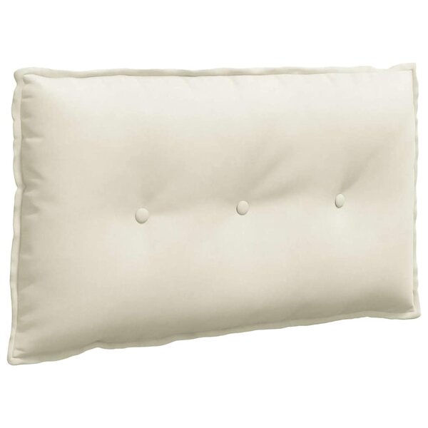 vidaXL Coussin de Dos Crème 80 x 50 cm Tissu en velours côtelé