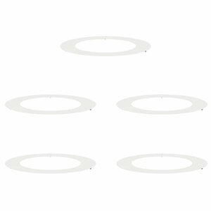 vidaXL adapté pour anneaux d'arbre plats 5 Pièces Blanc Ø60 / 90 cm Acier