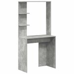 vidaXL Bureau Gris béton 78.5 x 37 x 154.5 cm Bois d'ingénierie