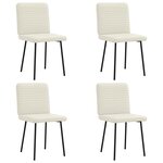 vidaXL Chaises à manger lot de 4 Crème Velours