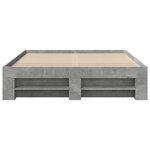 vidaXL Cadre de lit sans matelas gris béton 140x200 cm bois ingénierie