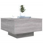 vidaXL Table basse avec lumières LED sonoma gris 55x55x31 cm