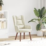 Fauteuil Relaxant en Velours Crème
