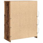vidaXL Buffet avec éclairage LED en vieux bois 41x37x100 cm
