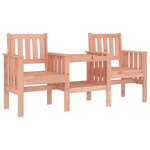 vidaXL Banc de jardin avec table 2 places bois massif de douglas