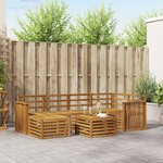 vidaXL Ensemble de canapé d'angle 7 Pièces Naturel Bois d'Acacia Massif