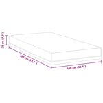 vidaXL Matelas Blanc  bleu 100 x 200 cm Mousse