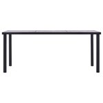 vidaXL Table à manger Noir et gris béton 180x90x75 cm MDF