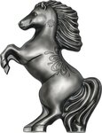 Pièce de monnaie en Argent 1000 Togrog g 31.1 (1 oz) Millésime 2026 Shaped Lunar Year WILD HORSE (PRÉCOMMANDE)